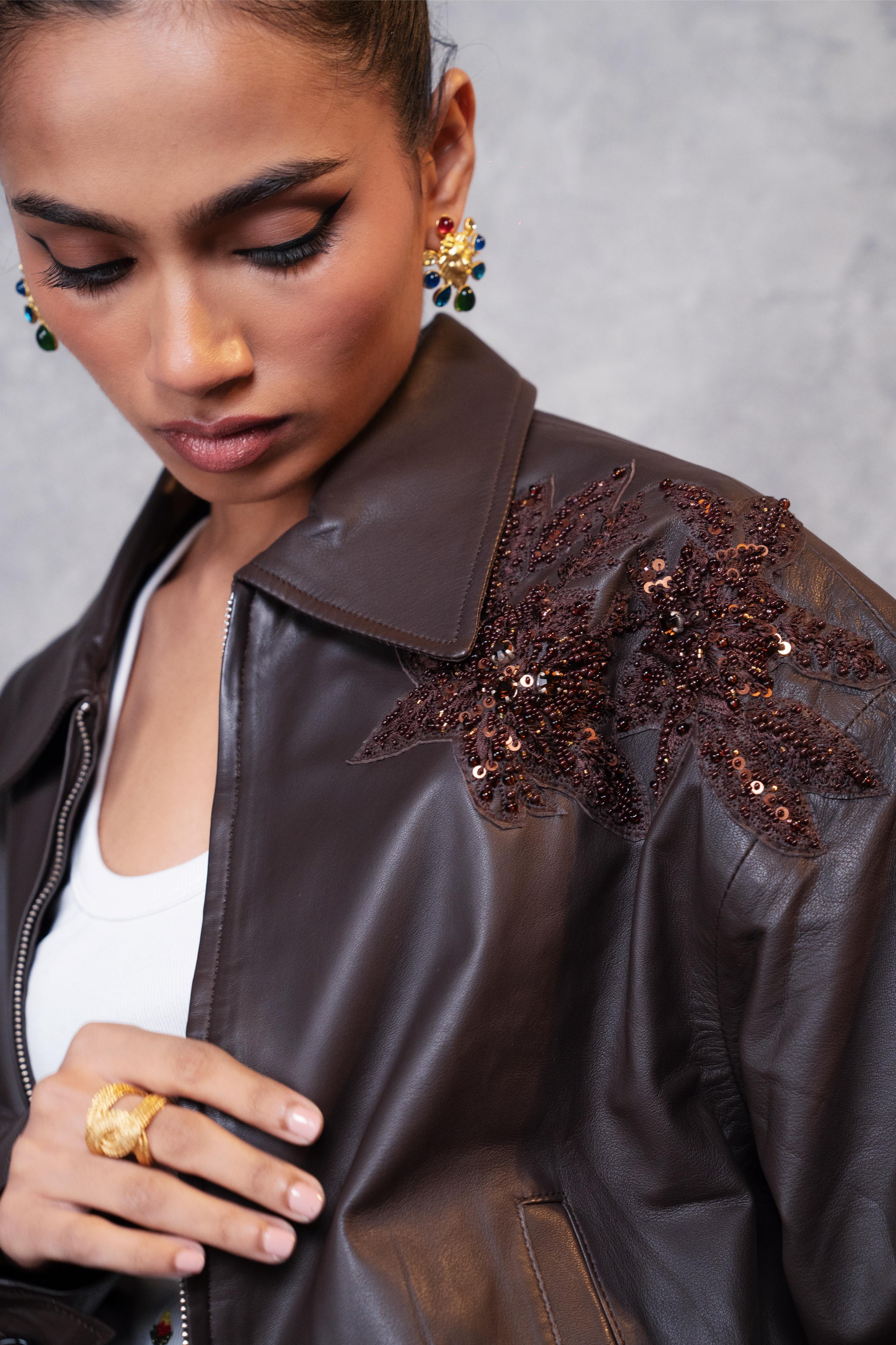 Maati Cropped Bomber Jacket