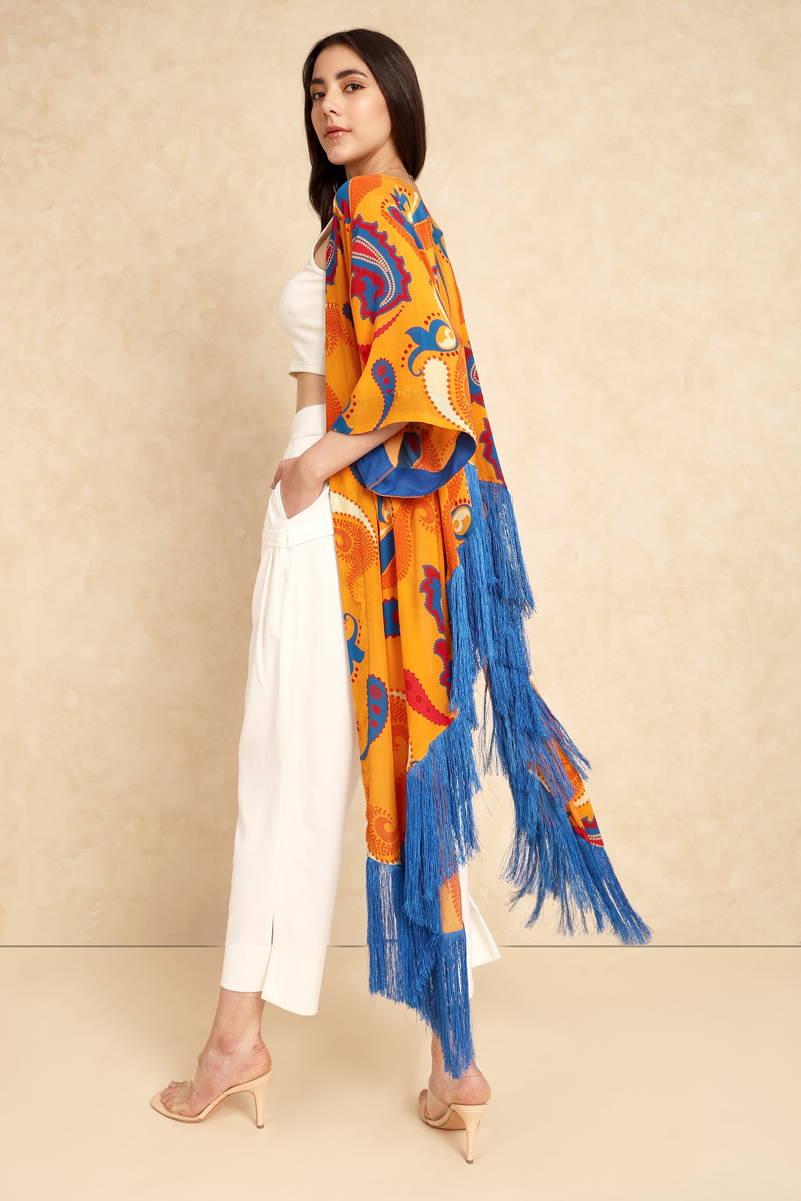 MANGO FRINGE DUSTER