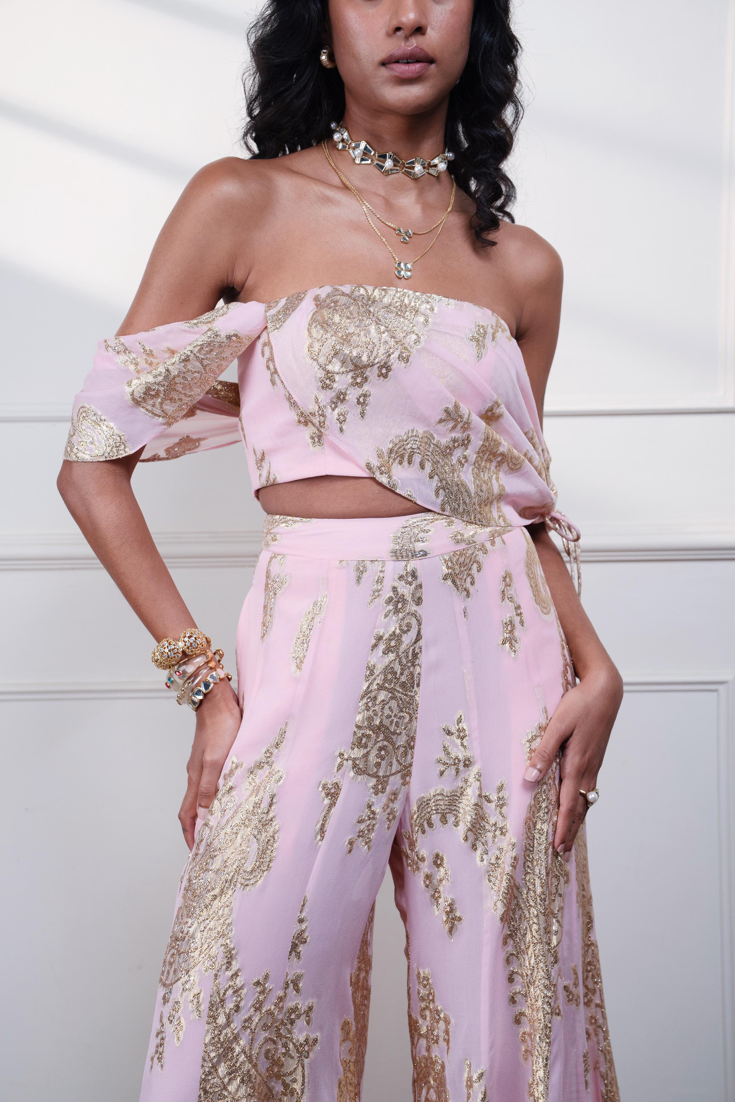 Petal Paisley Cascade Bustier at Style Junkiie