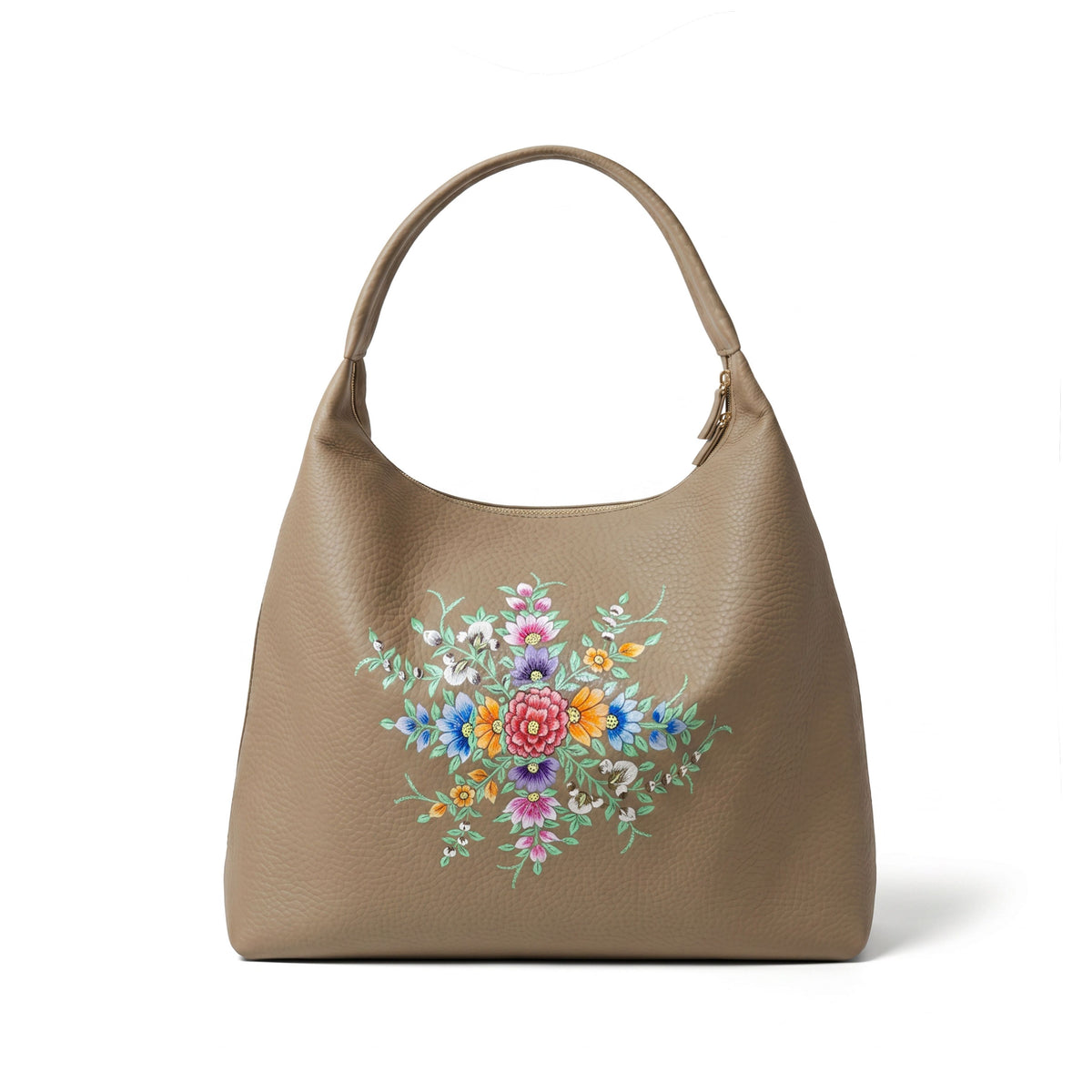 Brown Gul Floral Tote