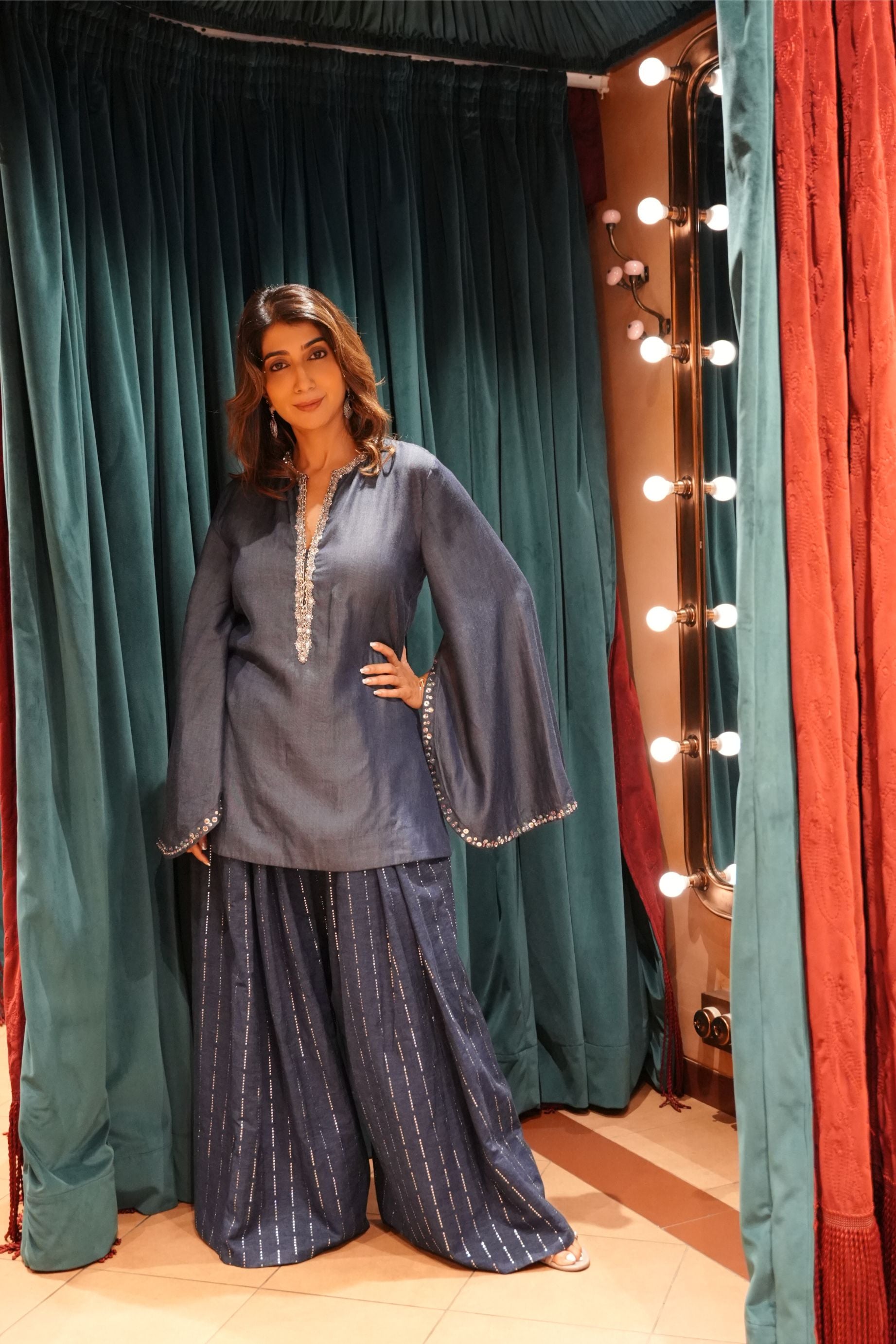 MIDNIGHT MUKAISH FARSI PANTS