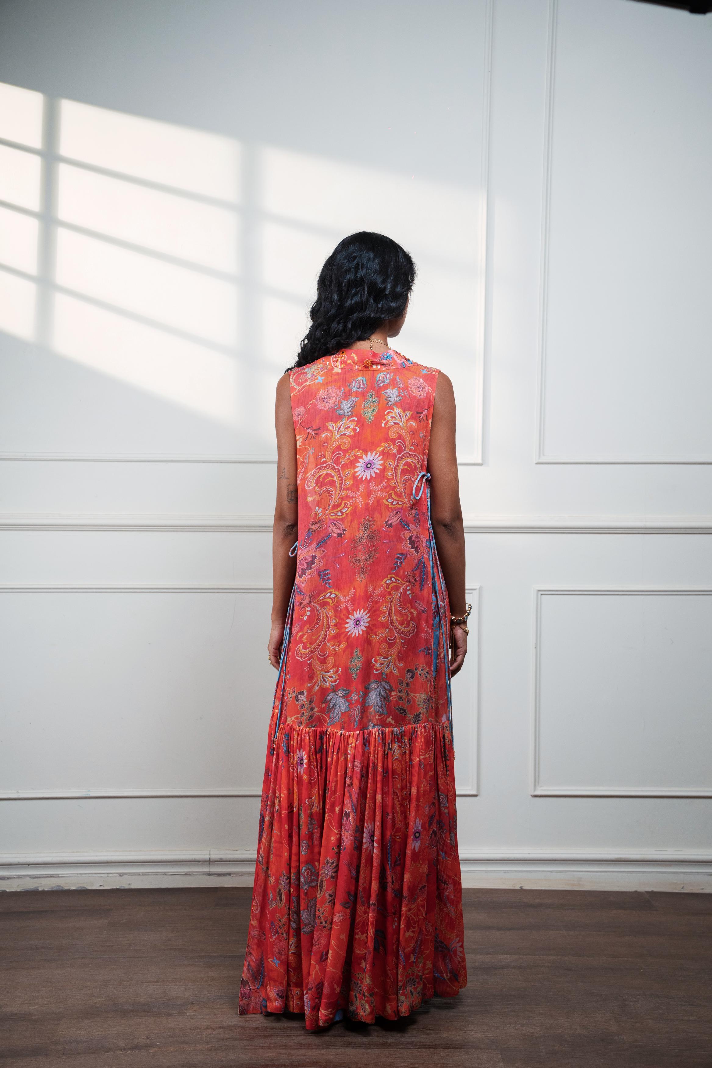 Spice Bloom Long Vest Duster at Style Junkiie