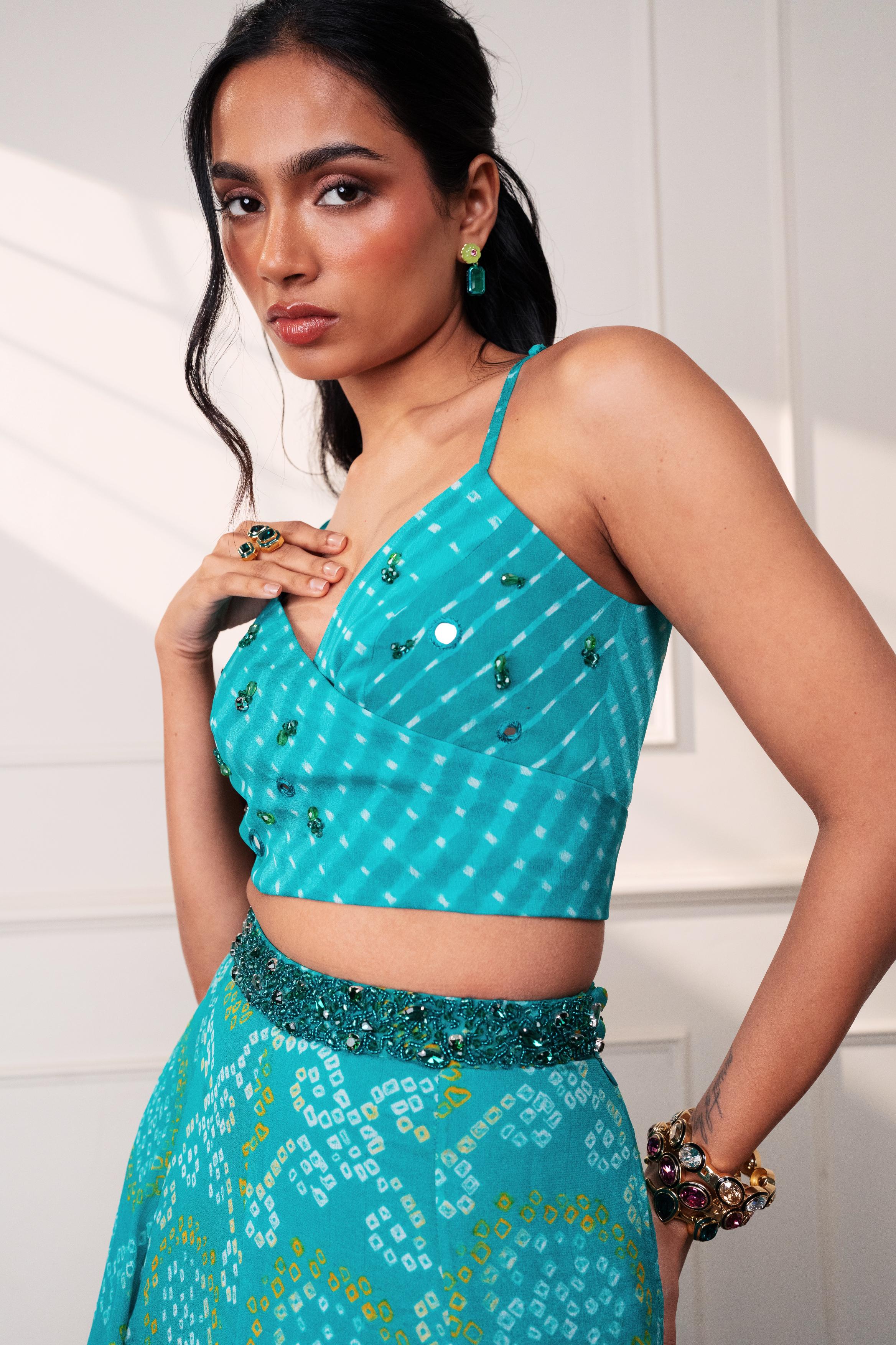 The Knot Seafoam Wrap Shirt at Style Junkiie