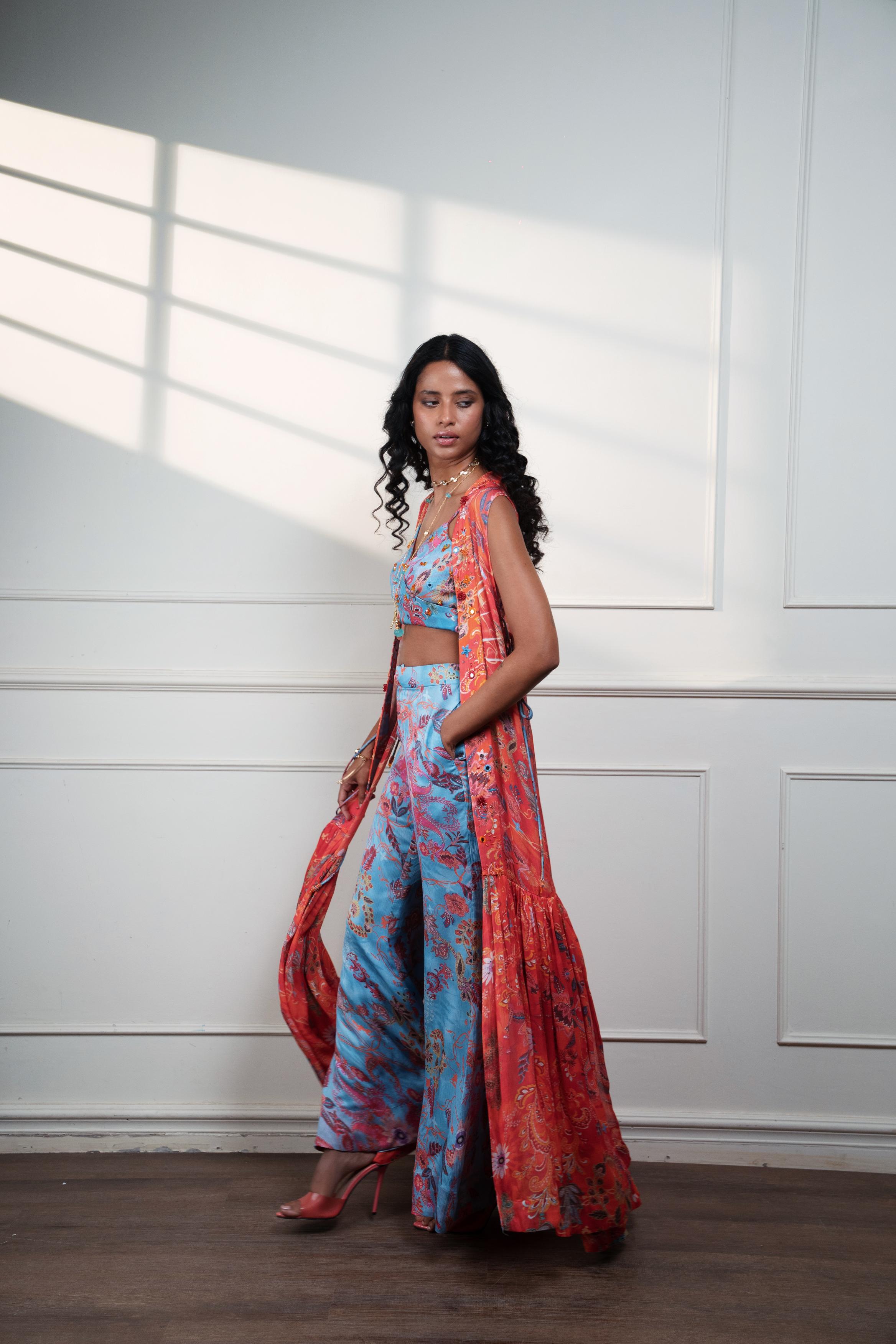 Spice Bloom Long Vest Duster at Style Junkiie