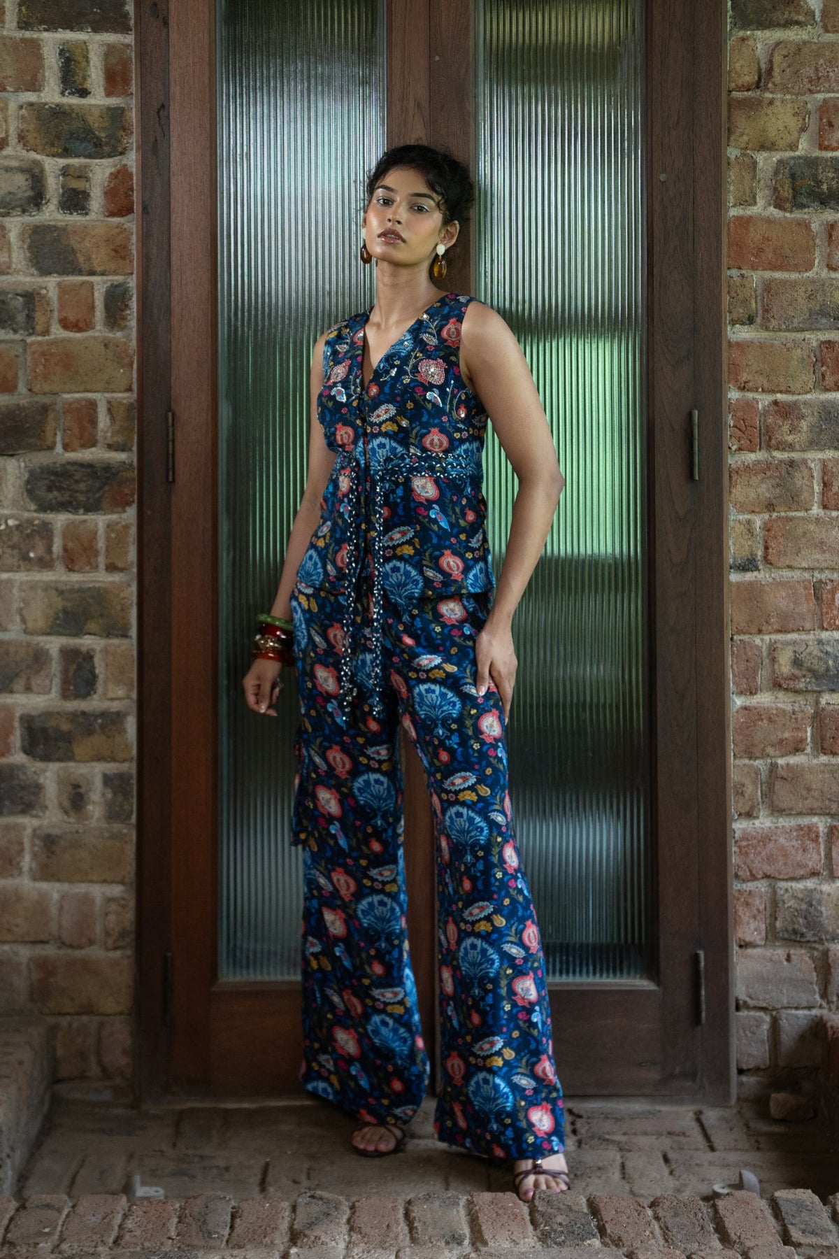 MIDNIGHT GARDEN TAILORED WAISTCOAT