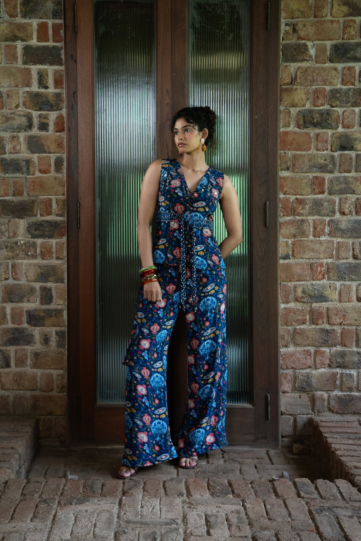 MIDNIGHT GARDEN TAILORED WAISTCOAT