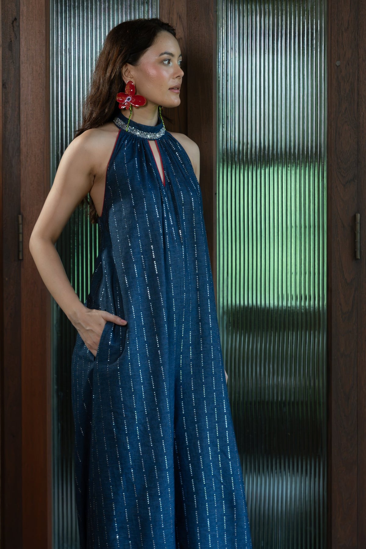INDIGO STARDUST JUMPSUIT
