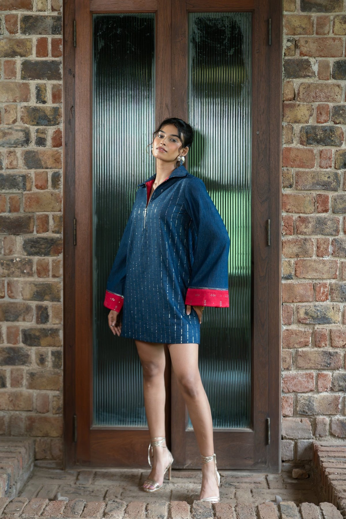 INDIGO STARDUST SHIRT DRESS