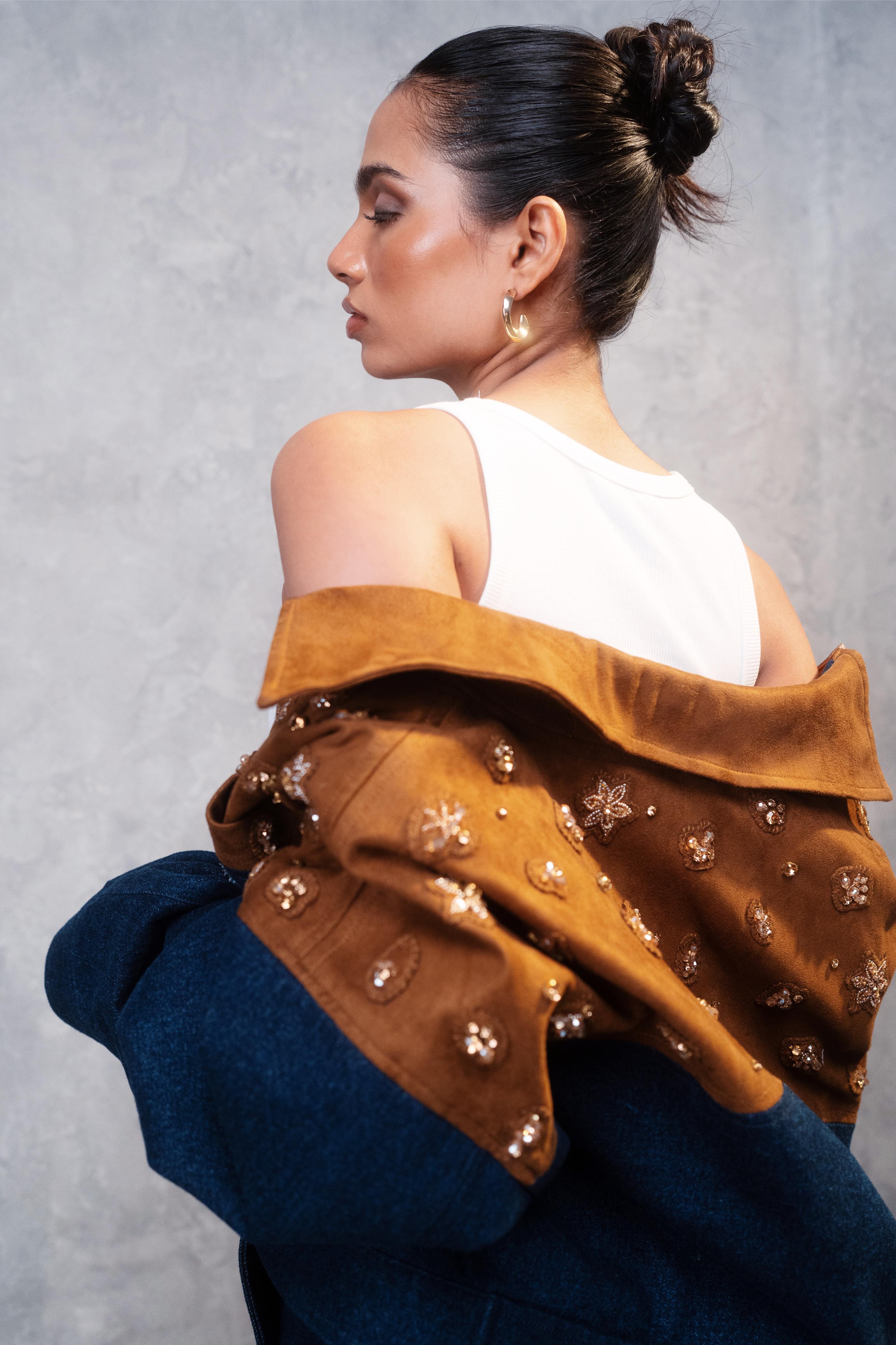 Neel Dhoop Denim Suede Jacket