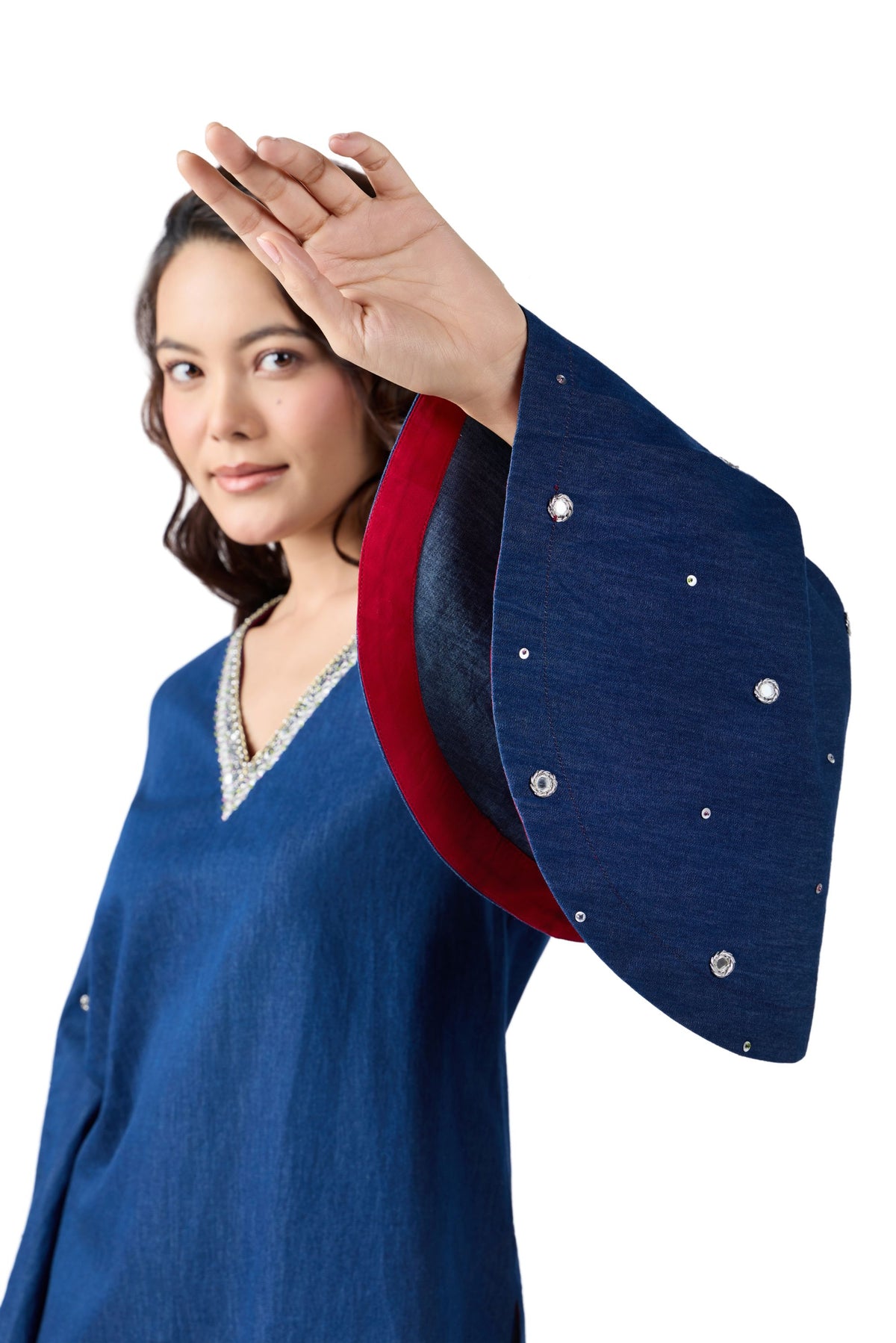 MIDNIGHT STARDUST V NECK TUNIC