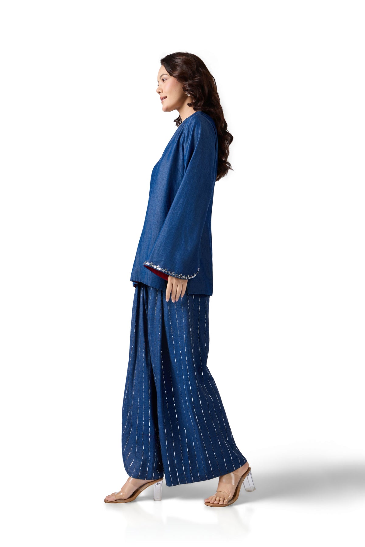 MIDNIGHT STARDUST ROUND NECK TUNIC