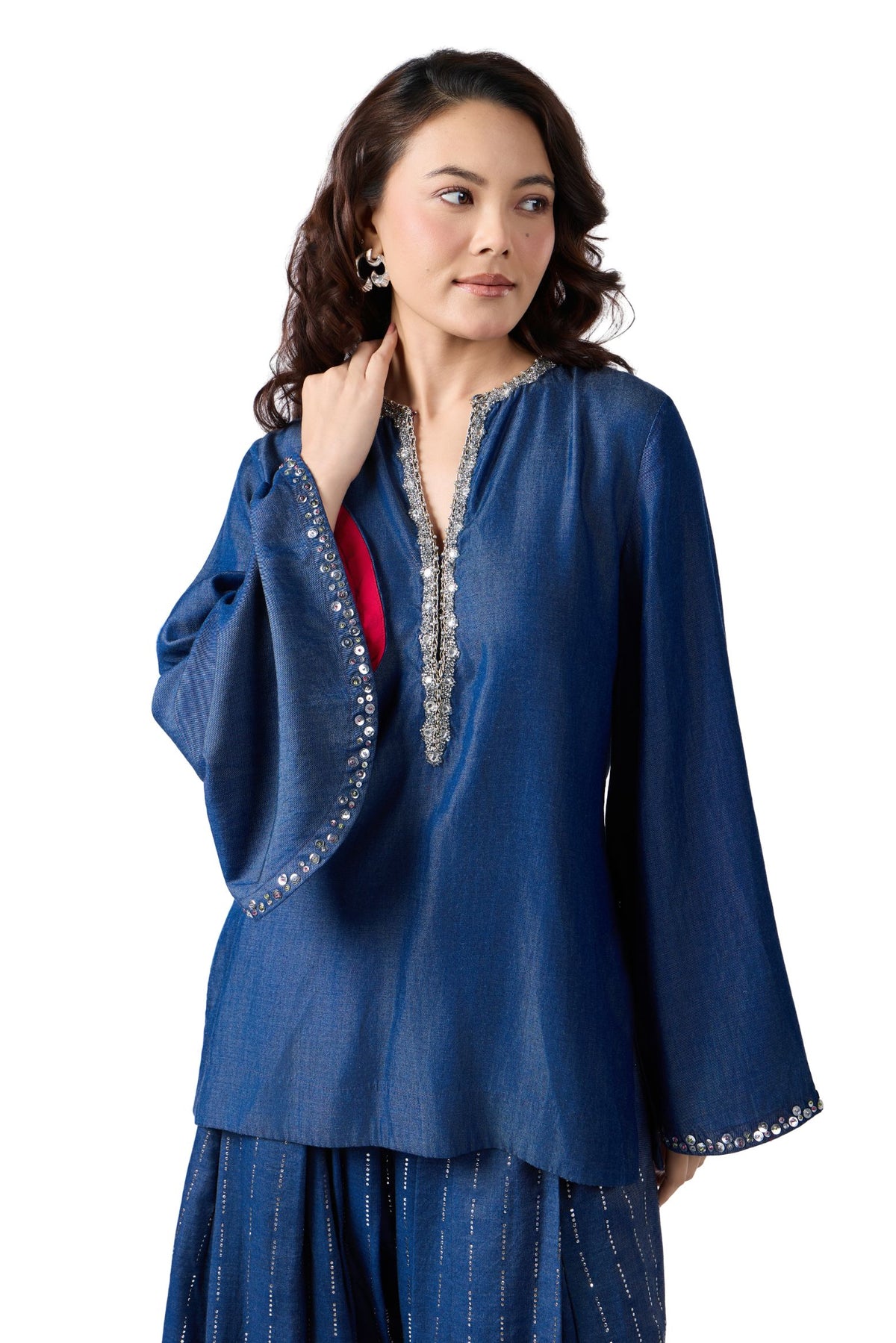 MIDNIGHT STARDUST ROUND NECK TUNIC