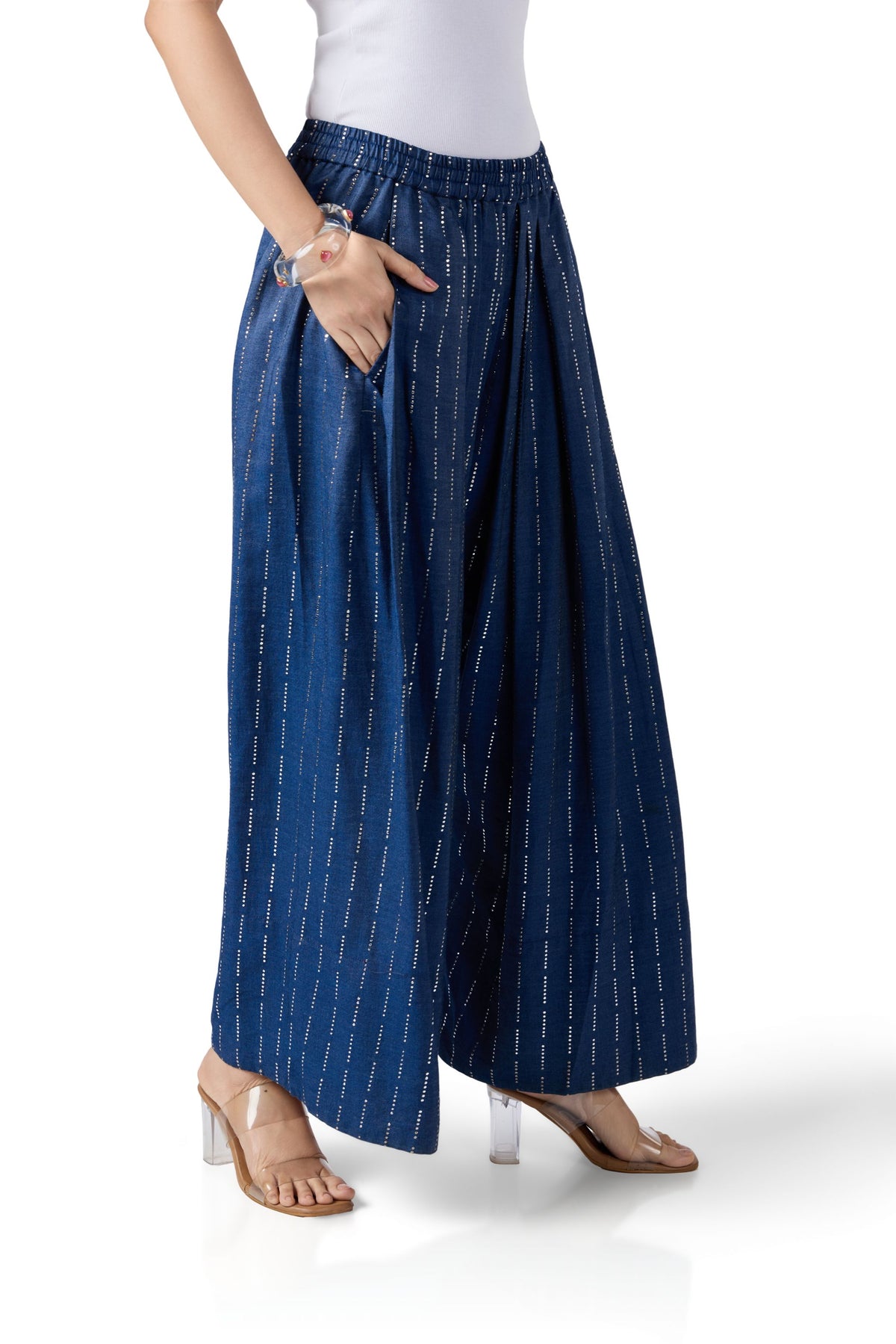 MIDNIGHT MUKAISH FARSI PANTS