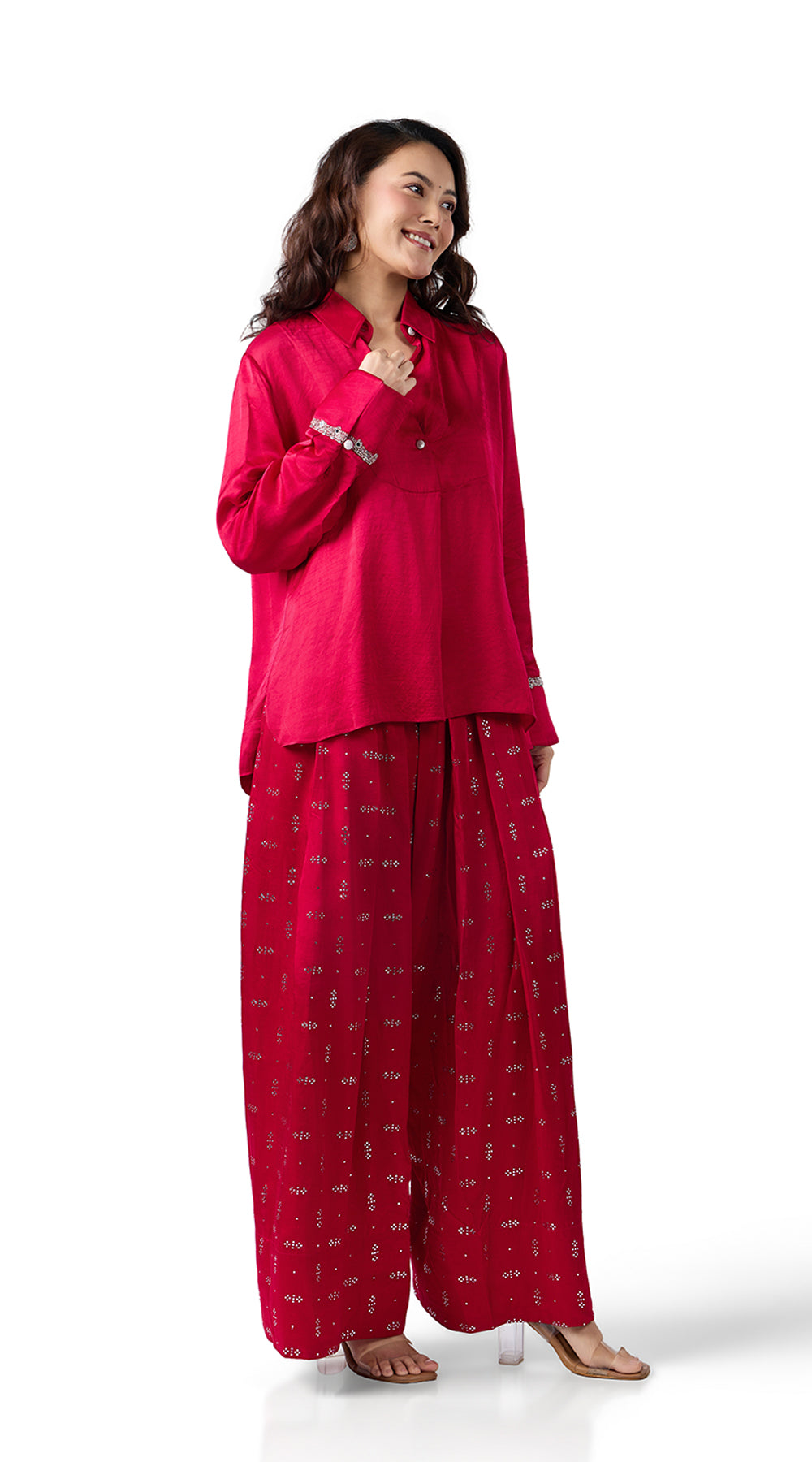 BERRY BLUSH MUKAISH FARSI PANTS