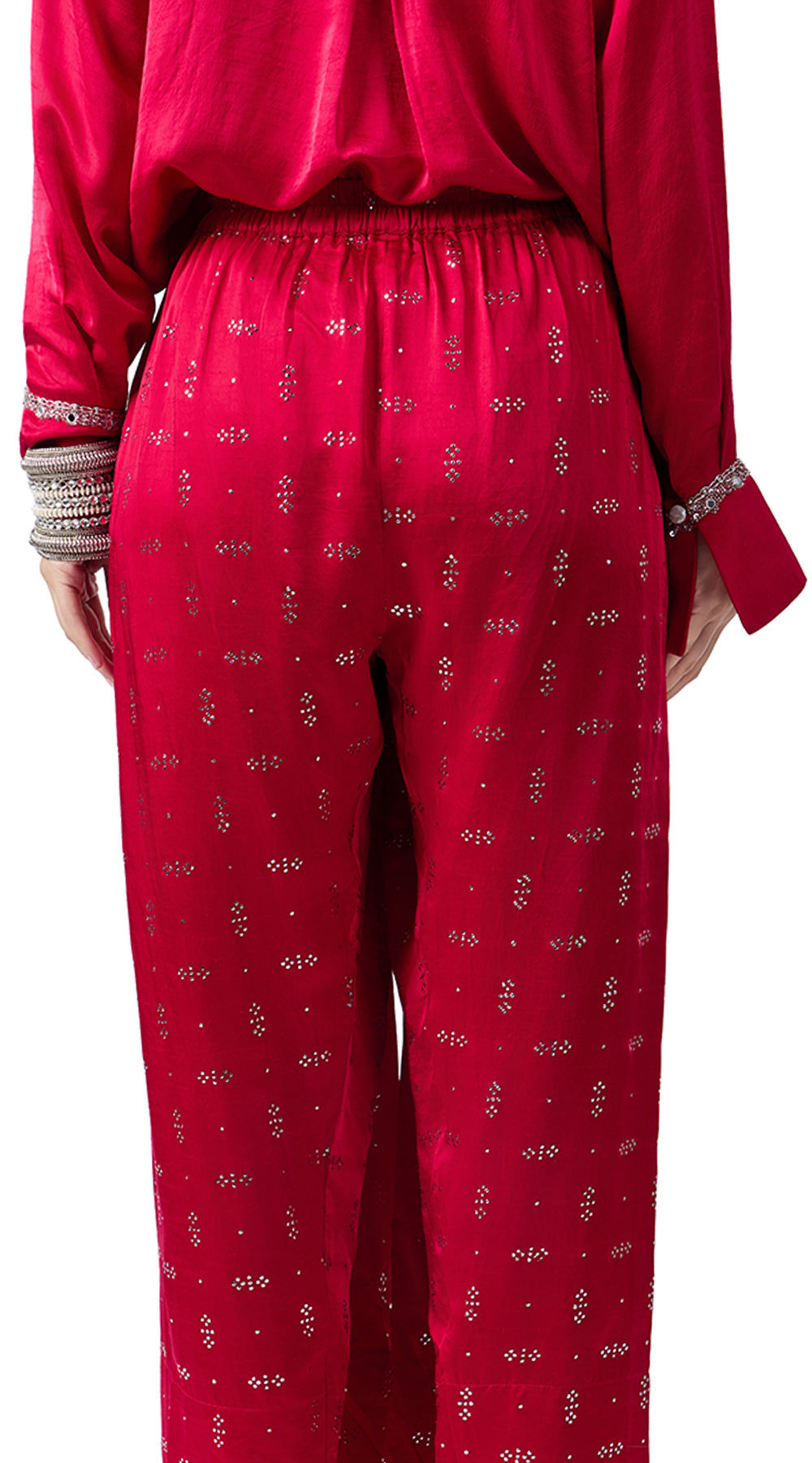 BERRY BLUSH MUKAISH FARSI PANTS