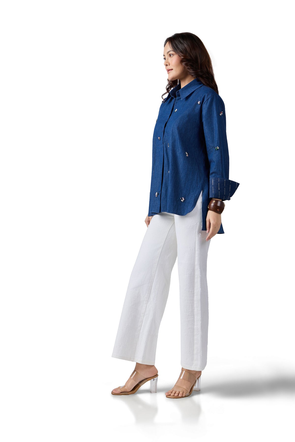 GEM CRUSH TENCEL DENIM SHIRT