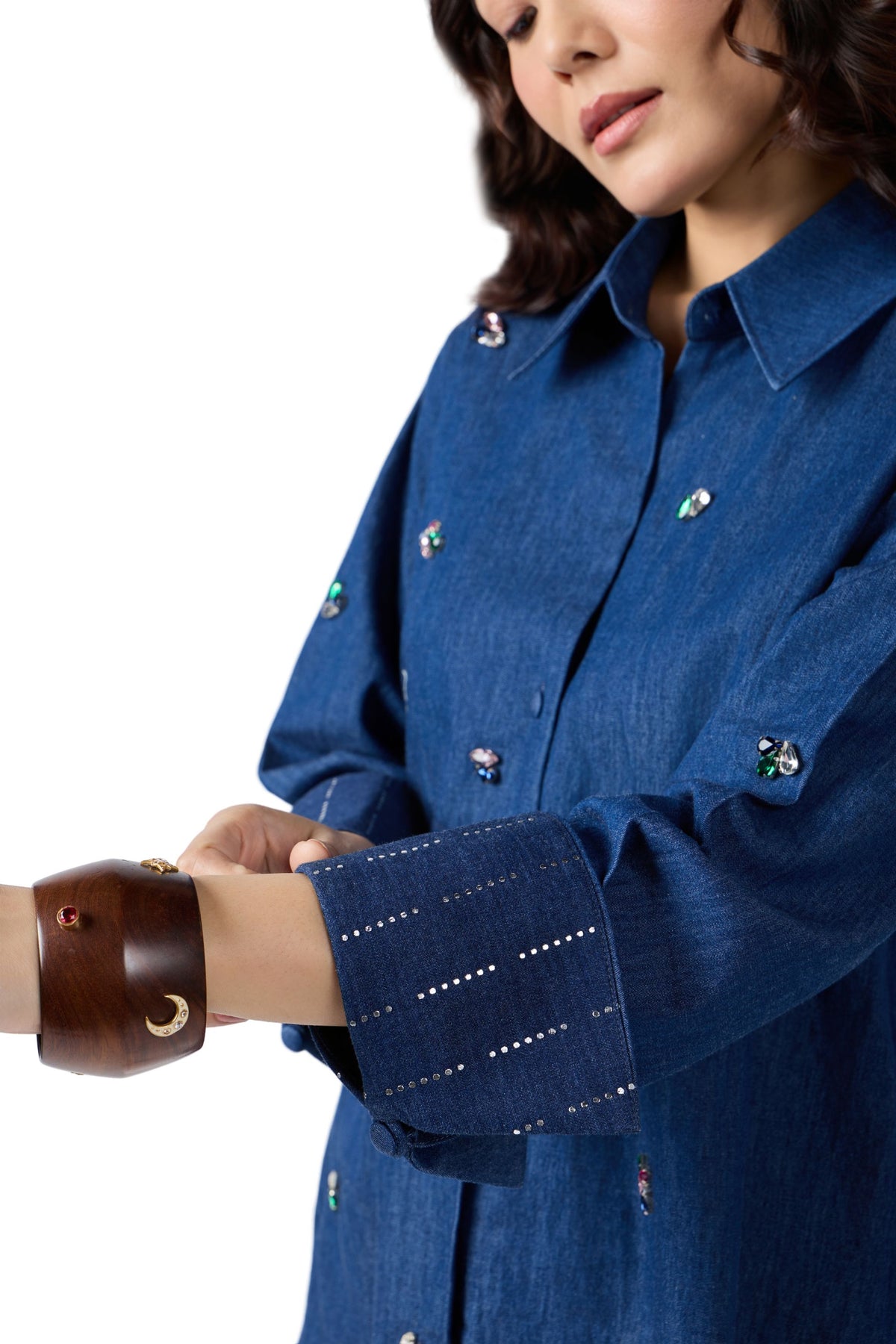 GEM CRUSH TENCEL DENIM SHIRT