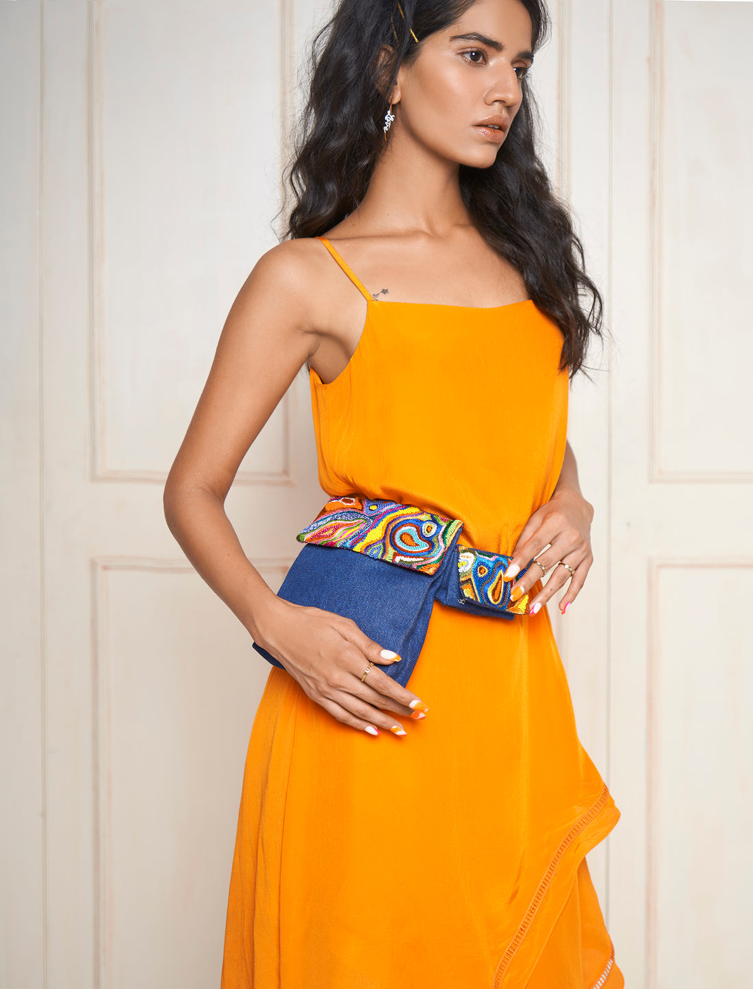 Orange Layered Slip Dress