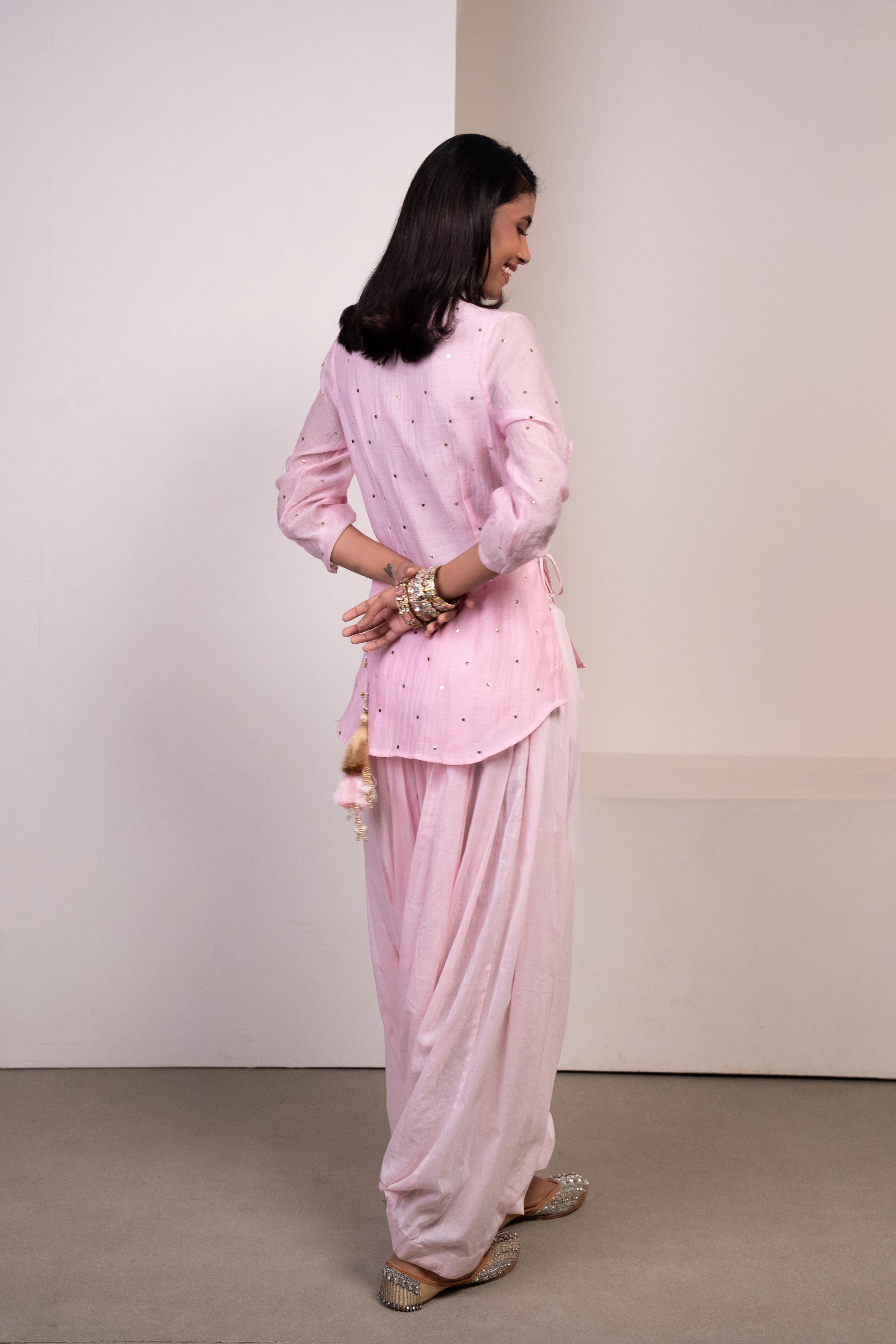 Petal Pink Patiala Kurti Set