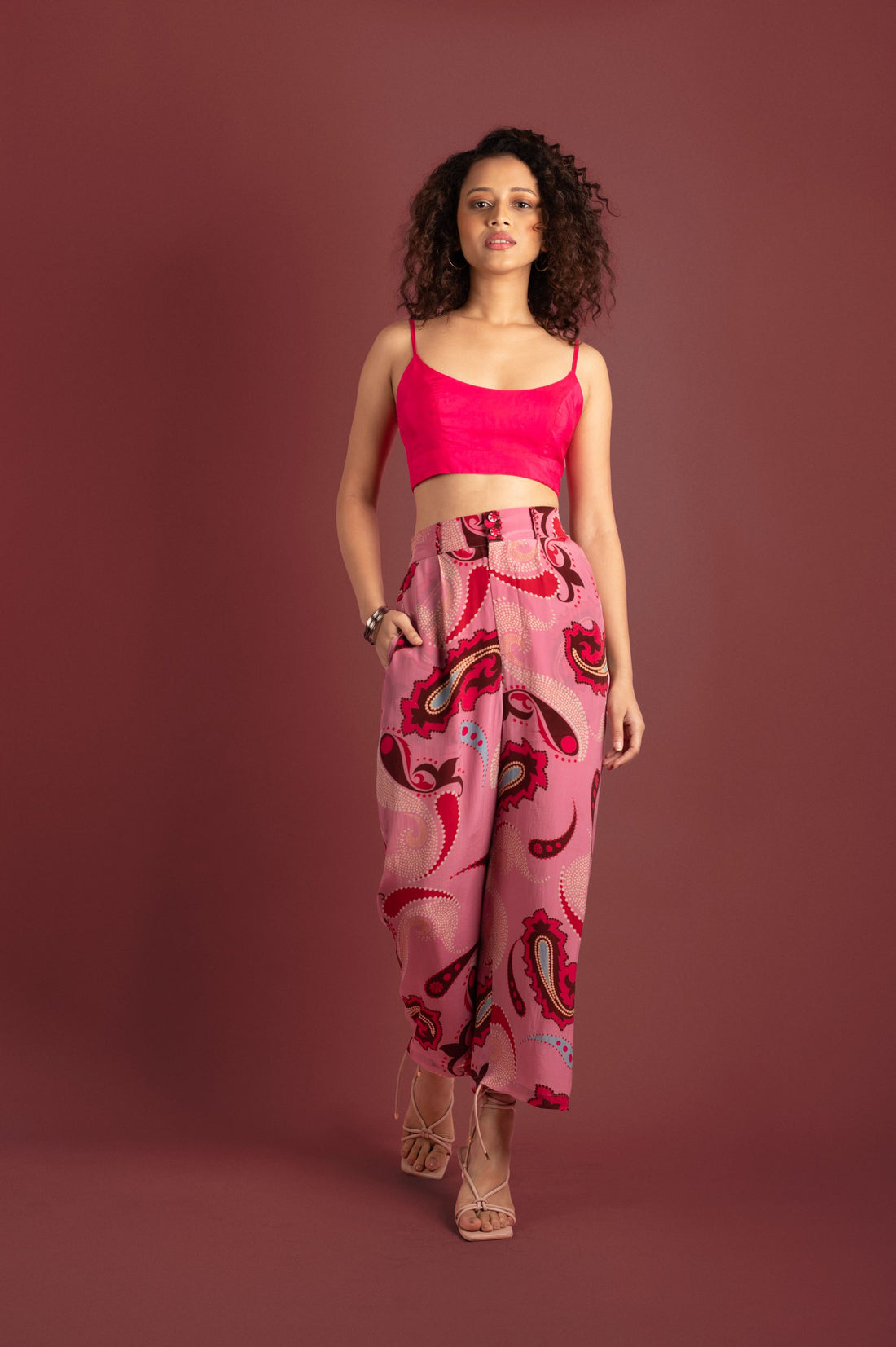 SORBET PAISLEY CROPPED TROUSER