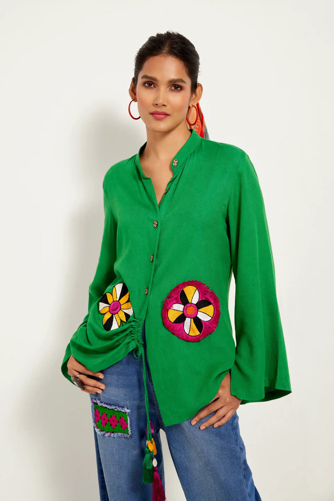 Green Flower Shirt
