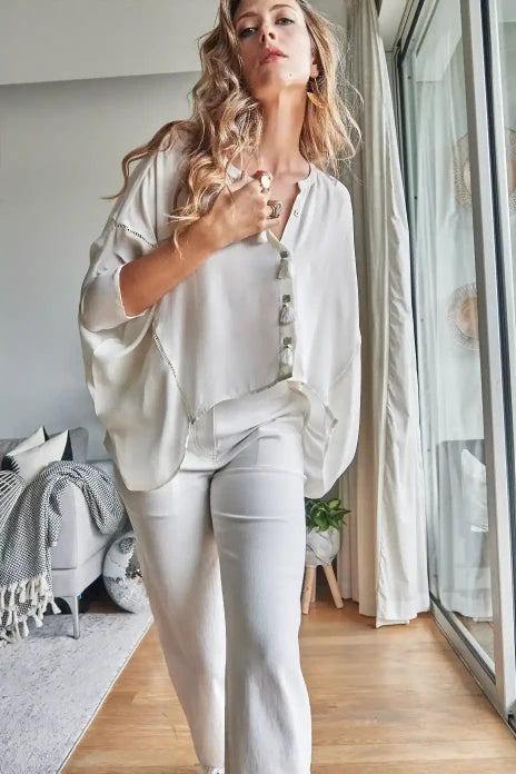 White Embroidered Shirt